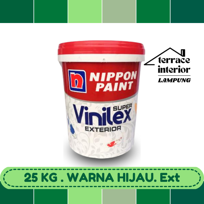 Cat Tembok Vinilex Exterior Hijau 25 Kg