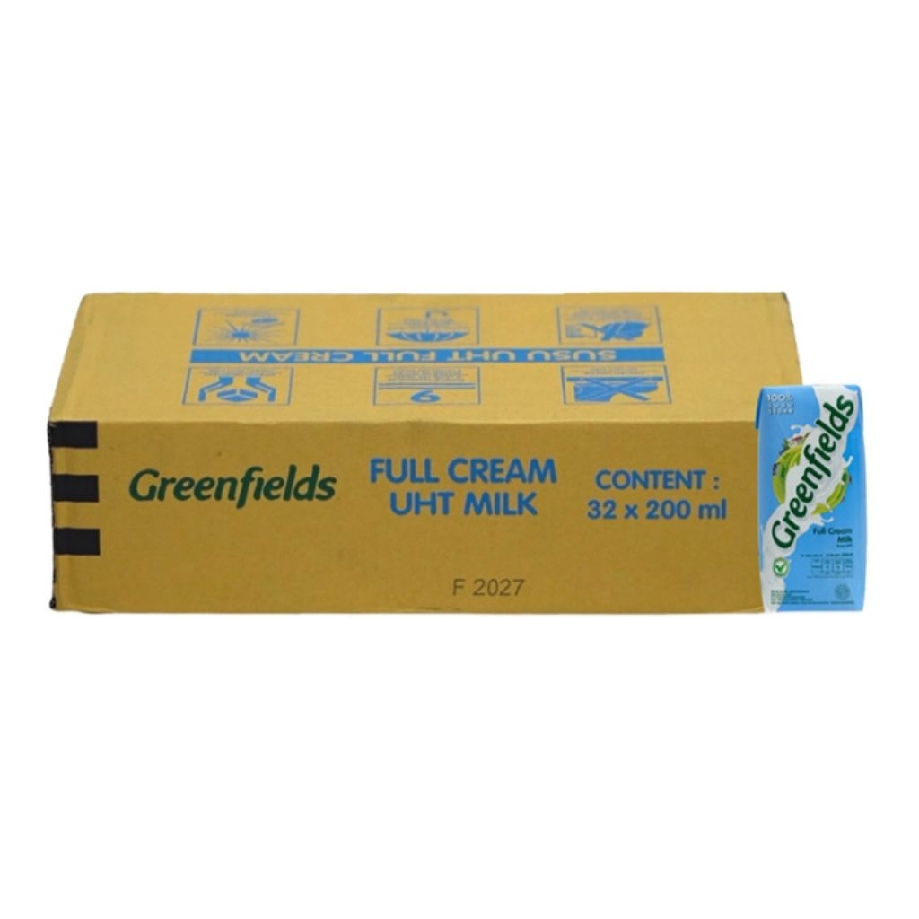 

Greenfields Susu UHT Full Cream Karton Kotak 32 x 200 ml