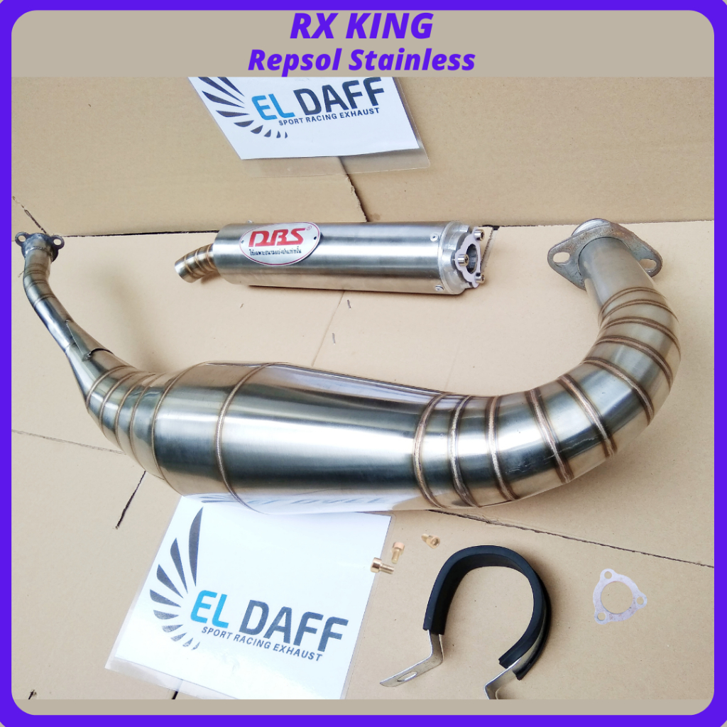 Knalpot RX king kolong repsol DBS racing full stainless model ninja