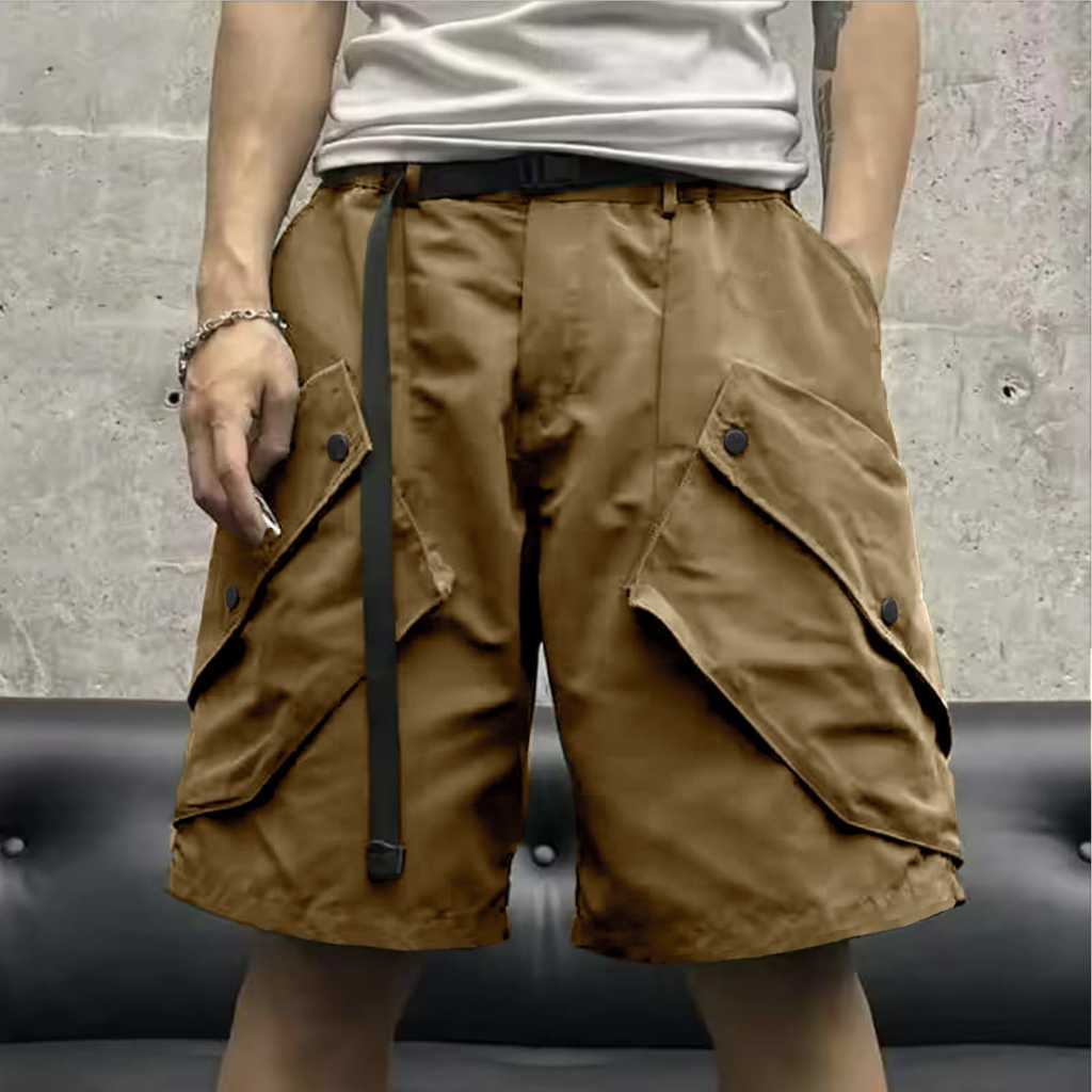 SALSA Celana Kargo Pria Lebar Street Fashion Celana Kargo Pria Anti Ribet Celana Pendek Cargo Pria S