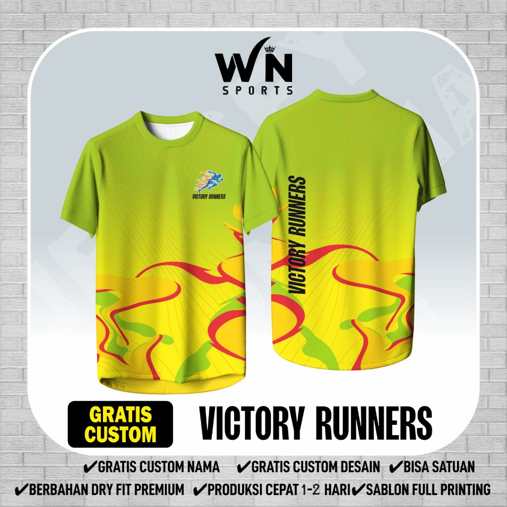 Jersey Running VICTORY RUNNERS 2025 – Baju Olahraga Lari 2XU Dryfit Pria Wanita