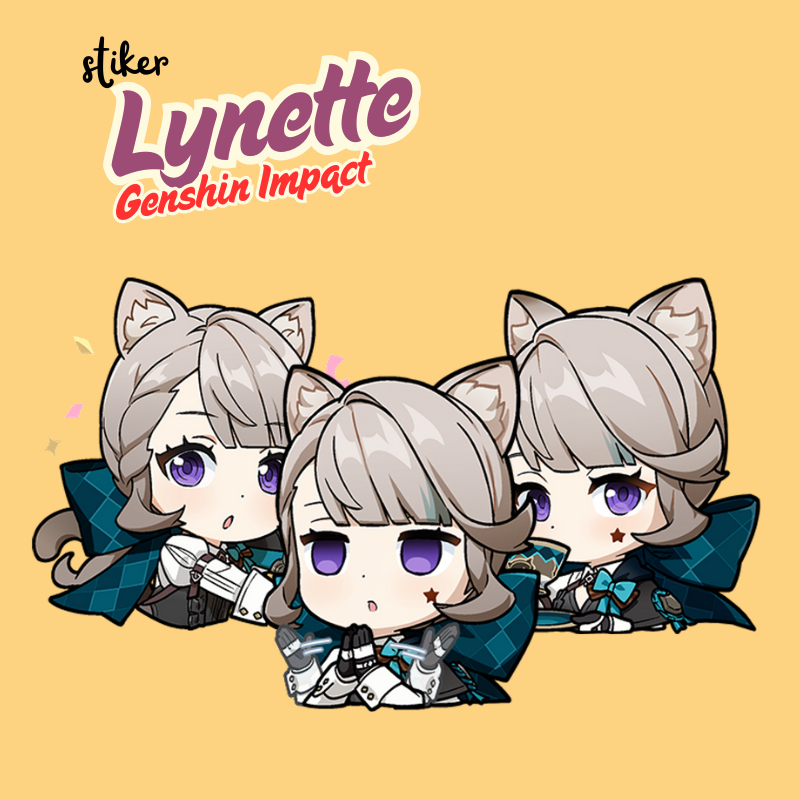 

Stiker Lynette Genshin Impact | Sticker Lynette Merch Genshin Impact Vinyl Anti Air