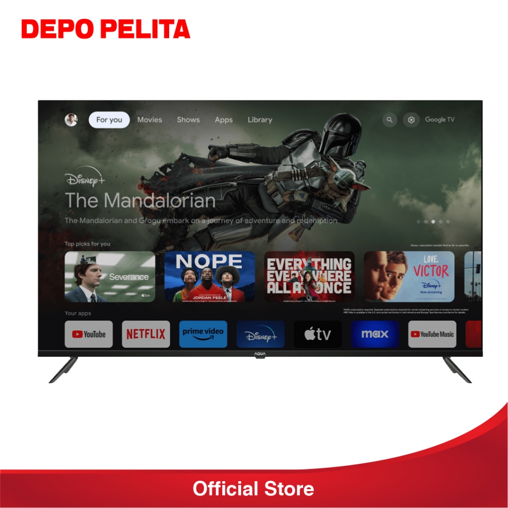TV LED 50 INCH AQUA AQT 50K800UX LED 4K HDR SMART GOOGLE TV