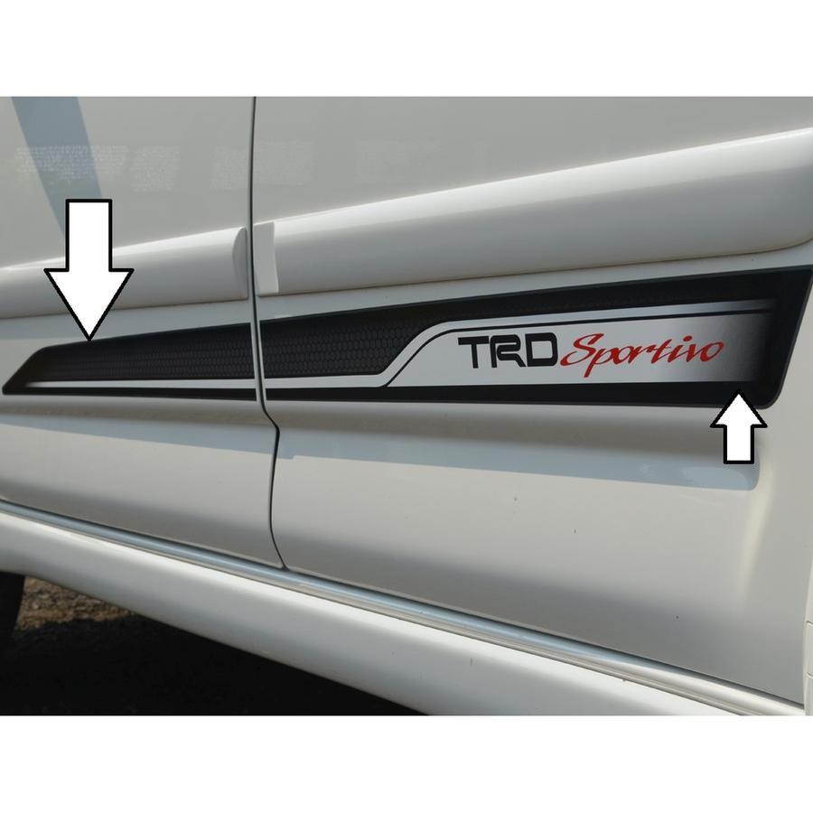 Stiker Body Samping  Rush Stiker TRD Sportivo Hitam - Silver