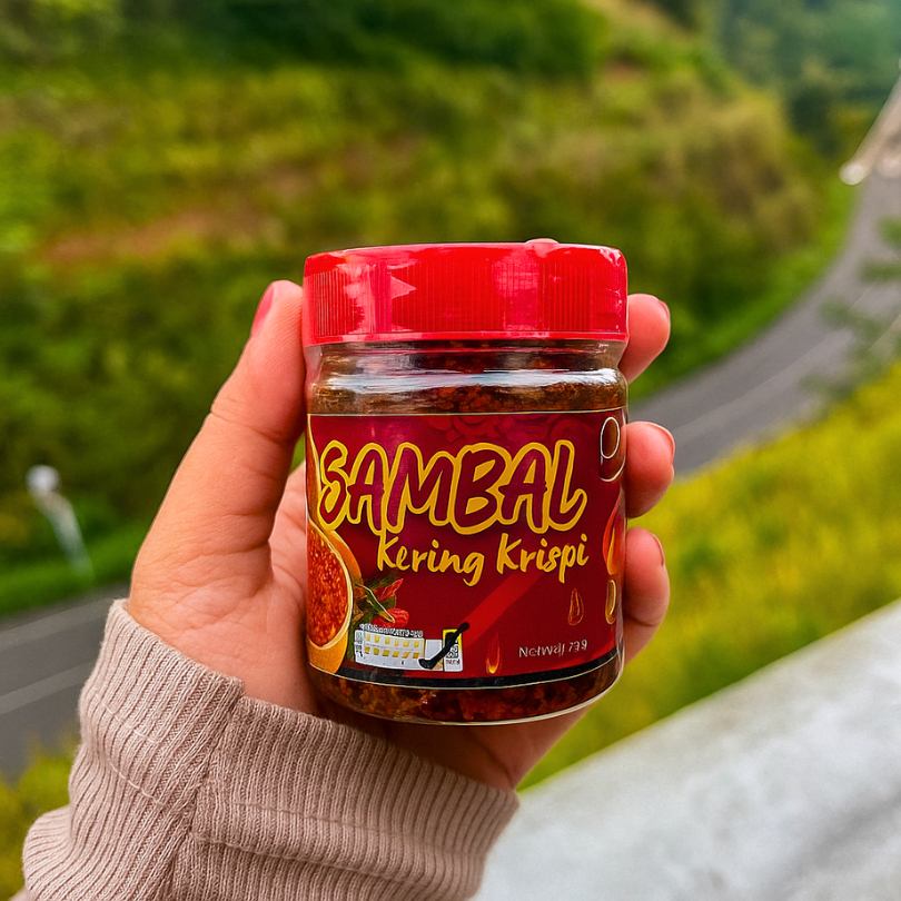 

Sambal instan kering krispi 50gr Sambel tabur travel portable 50gr