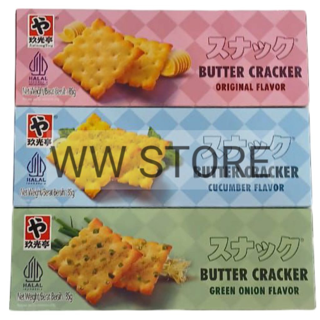 

Biskuit kreker kraker krekers krakers mentega daun bawang timun asli halal JGT JILIDA FOOD ORIGINAL GREEN ONION CUCUMBER BUTTER CRACKER CRACKERS 85g