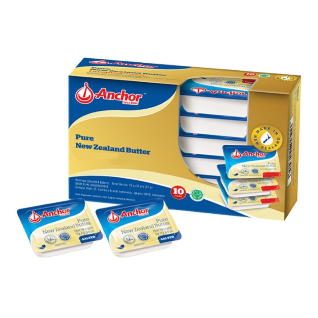 

Anchor Minidish Salted Butter Asli New Zealand 10 x 7 g