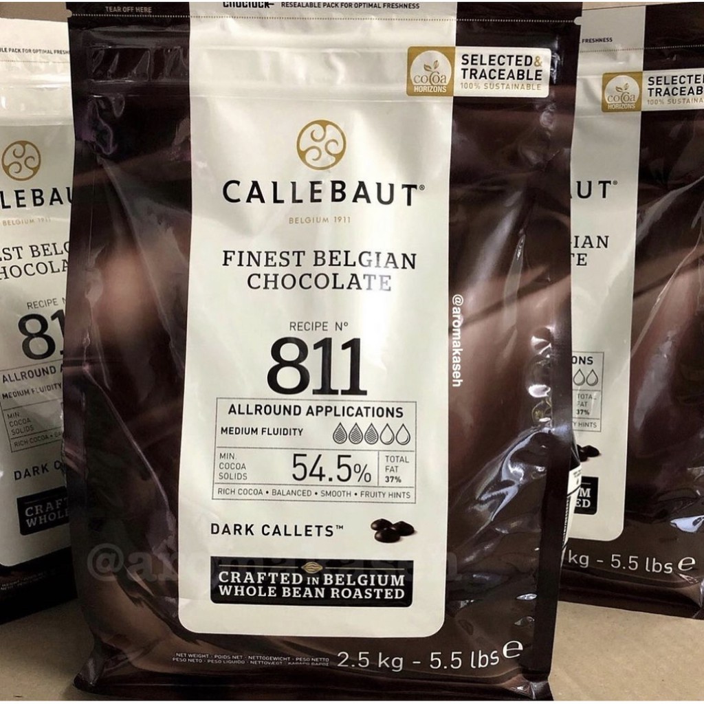 

Callebaut 811 DARK 54,5% KEMASAN ASLI 2,5KG