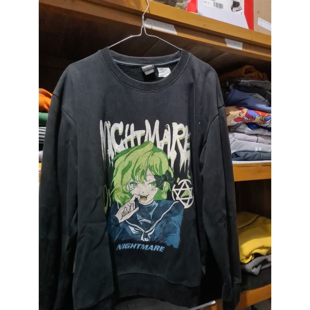 crewneck anime second,crewneck anime preloved