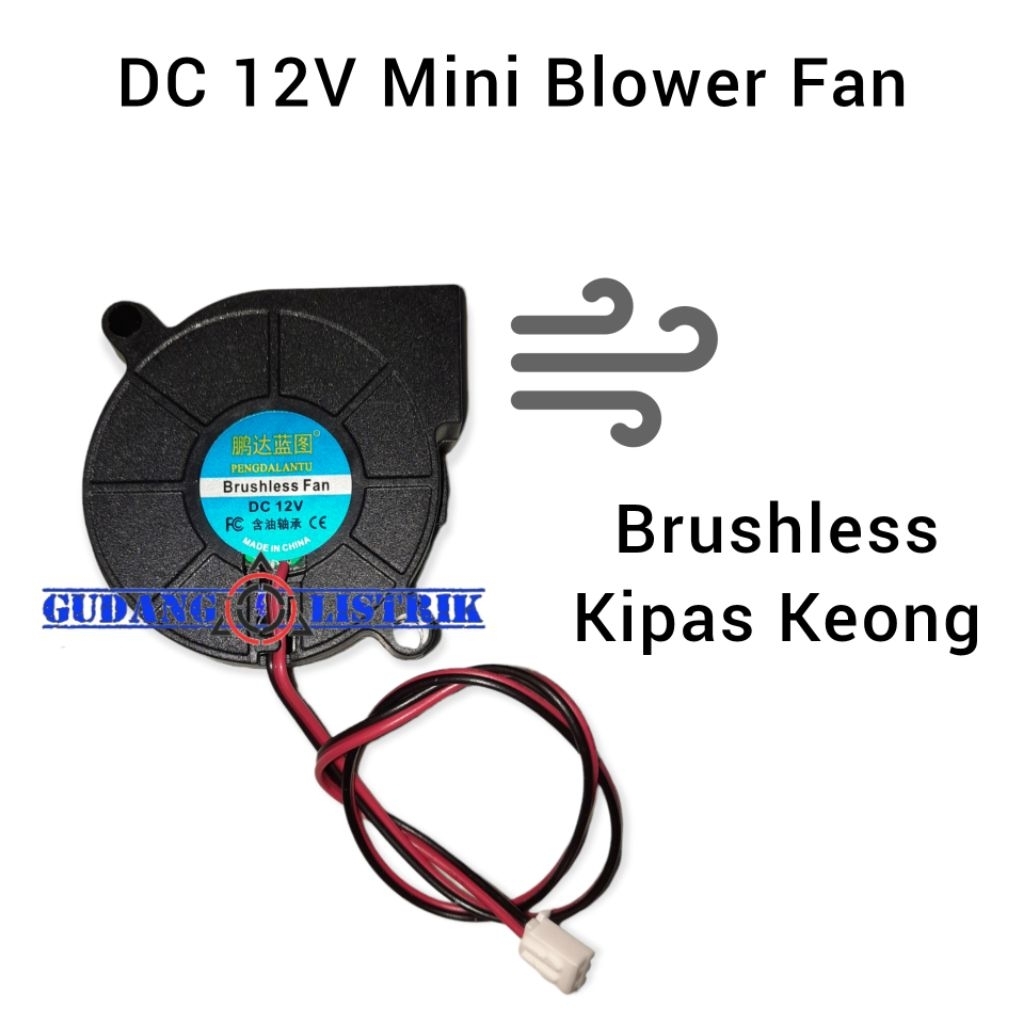 12V DC Mini Fan Blower Kipas Keong Brushless Cooler Fan Conch