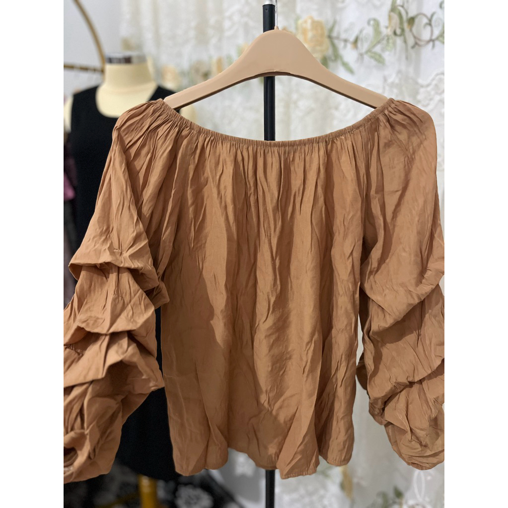 blouse coklat preloved