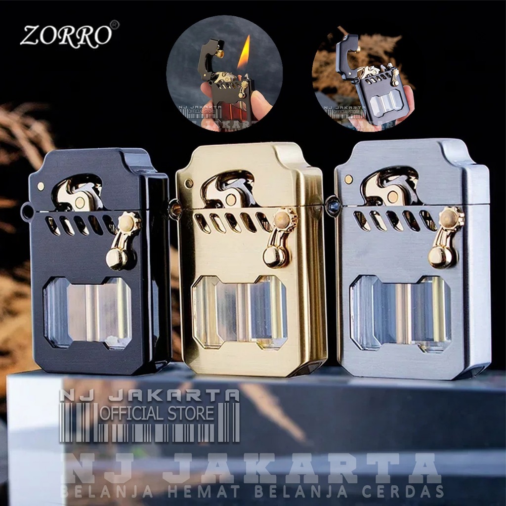 KOREK ZORO KEROSENE LIGHTER CYBER MECHA TRANSPARENT CLASSIC TORRENS TIDE MEN / KOREK API ZORRO ORIGI