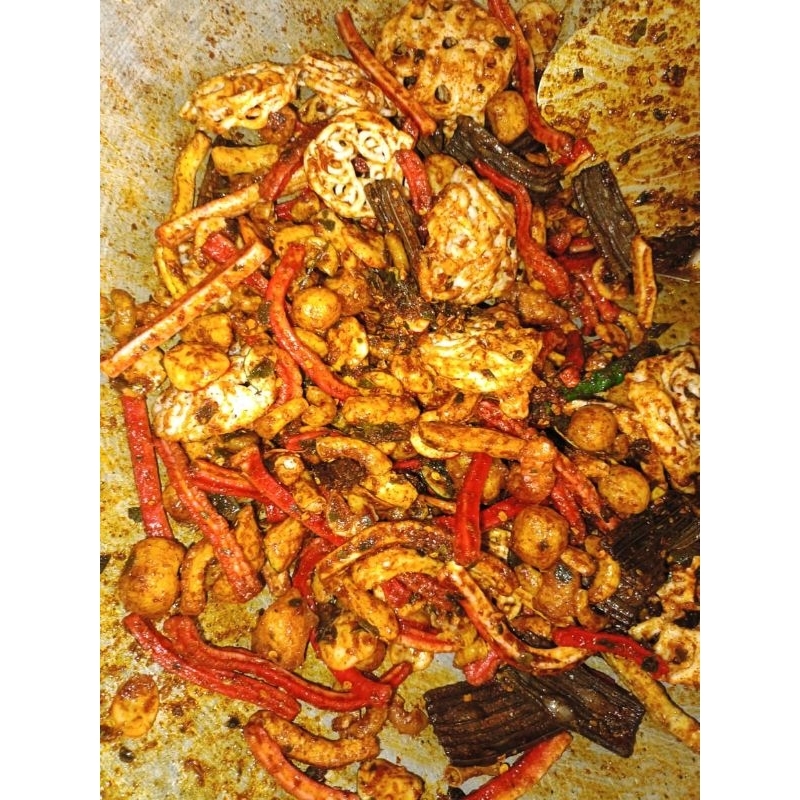 

Seblak Campur extra pedas daun jeruk isi 500gram