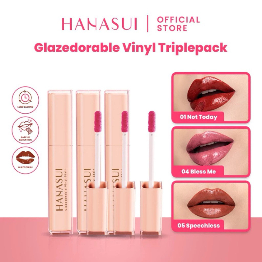 Hanasui Glazedorable Vinyl Stain / Lip Vinyl Hanasui / Lip Stain Hanasui