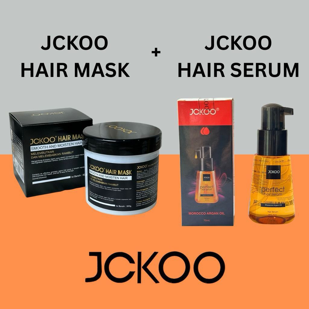 JCKOO BPOM HAIR SERUM +  Hairmask Vitamin Pelurus Rambut Tanpa Catok.