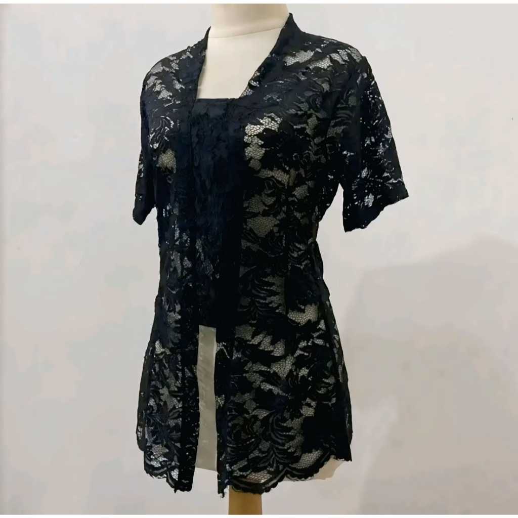 Kebaya Brukat Wanita Premium – Kebaya Wisuda Elegan – Kebaya Bali Kutubaru Lengan Pendek – Baju Keba