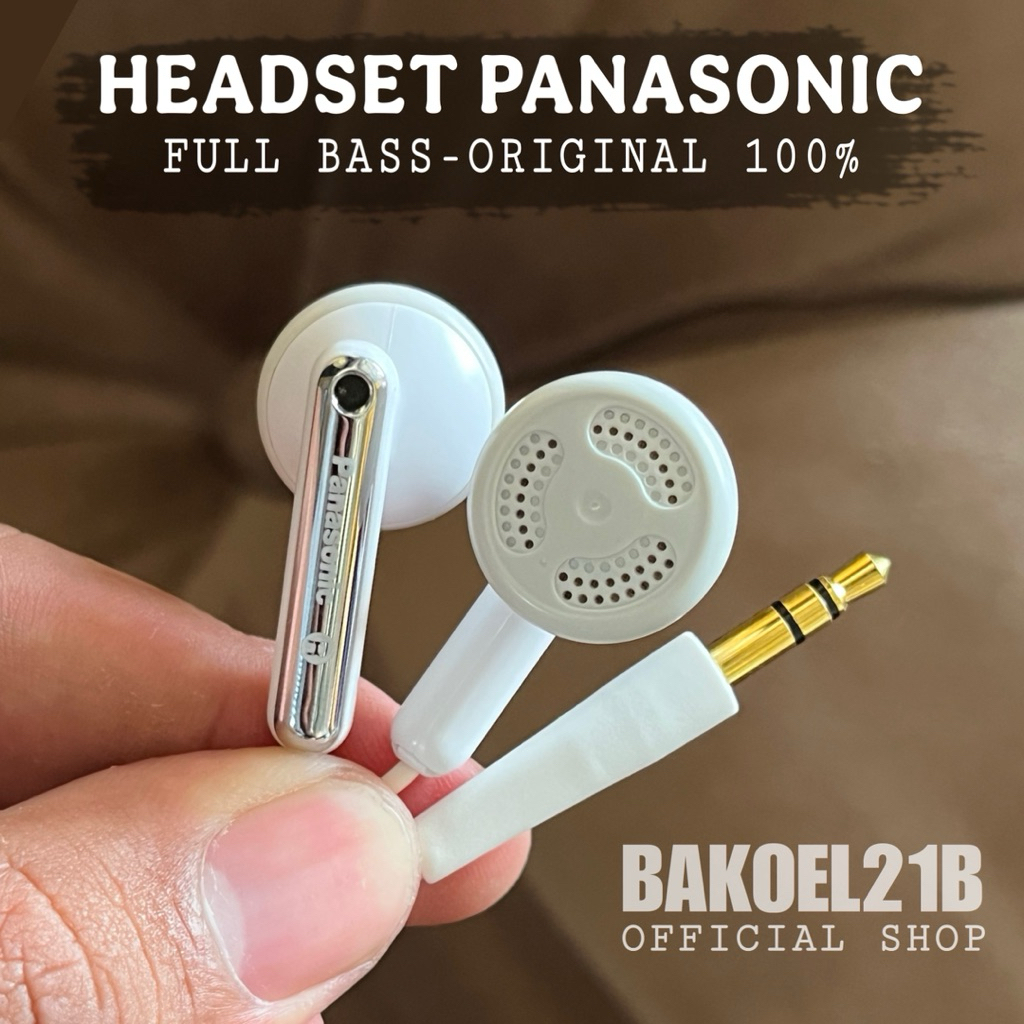 Headset Panasonic Full Bass Original 100% Suara Bass & Stereo