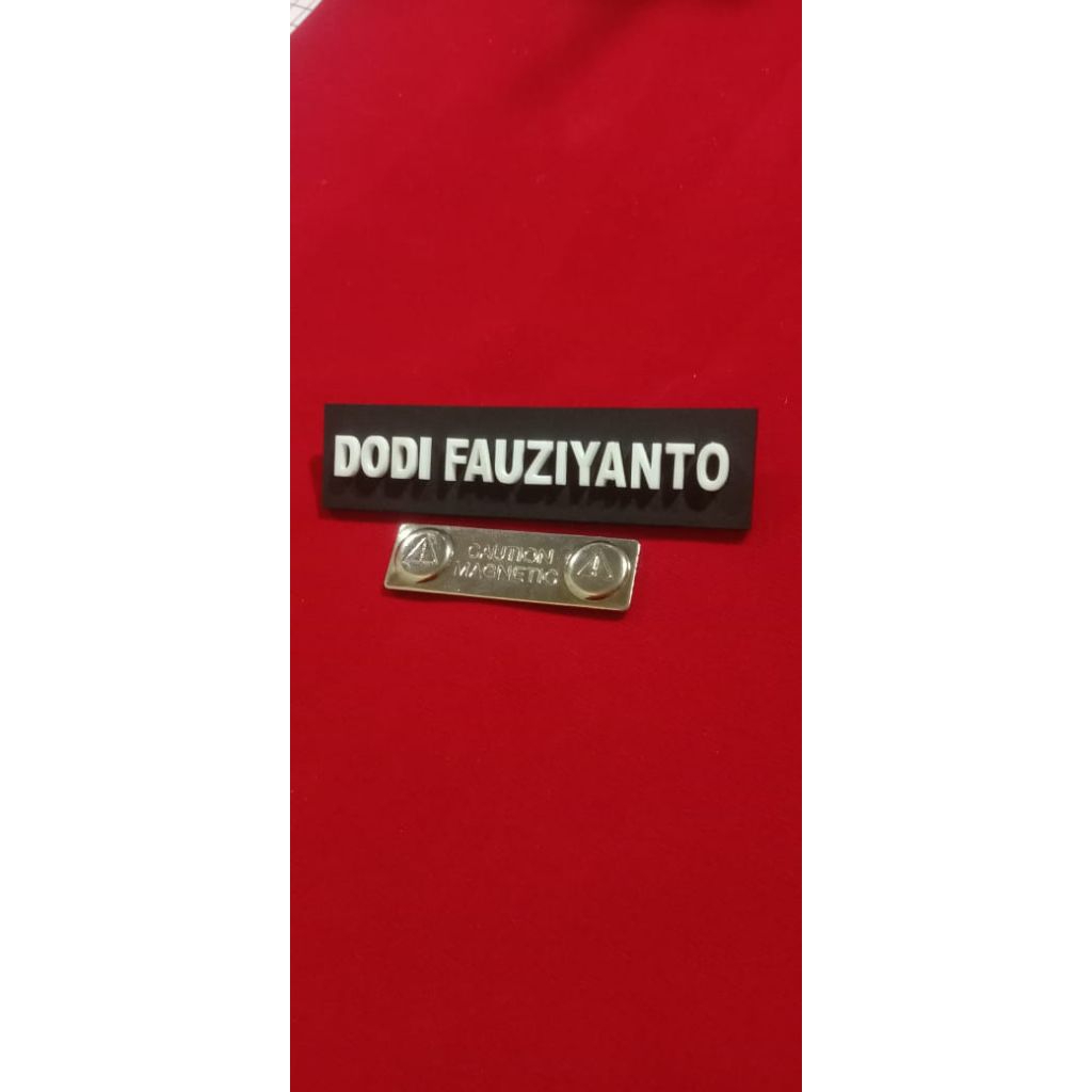 

papan nama | name tag timbul magnet custom
