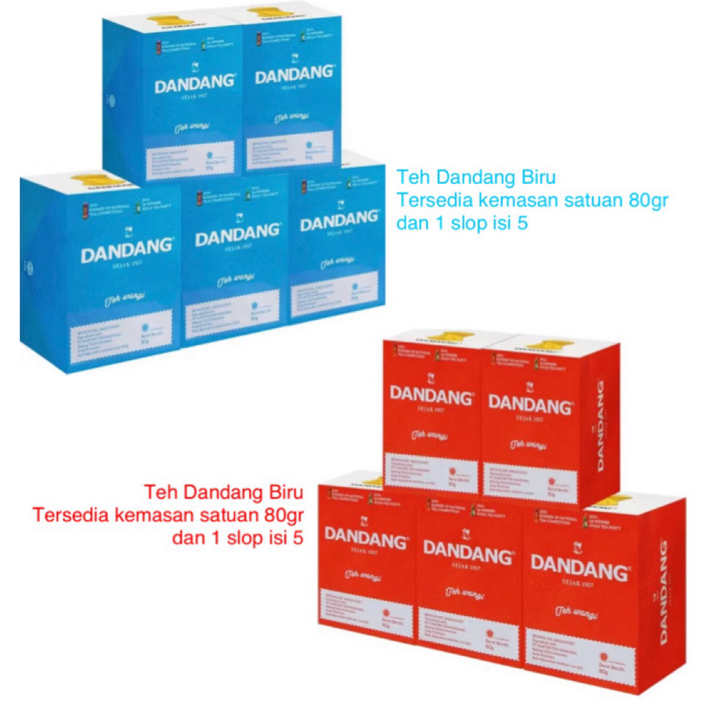 

Teh Dandang Merah / Biru Kemasan isi 5 x 80gr