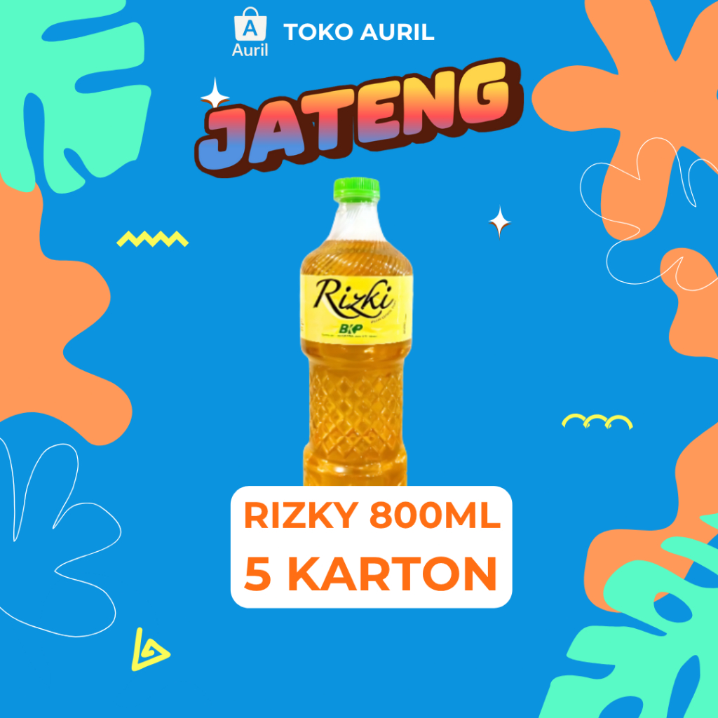 

[PAKET RIZKI 5 KARTON/KRAT] MINYAK RIZKI 800ML 5 KARTON/KRAT MURAH