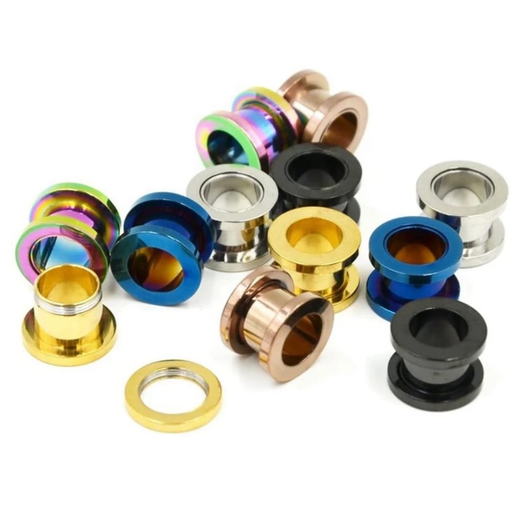 PIERCING STAINLESS / TINDIK PIERCING STAINLESS / EAR PLUG STAINLESS / ANTING TELINGA / TINDIK PLONG 