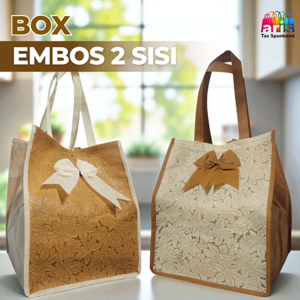 

TAS HAJATAN BOX EMBOS 2 SISI VARIASI PITA ( 1 LUSIN ISI 12 TAS )