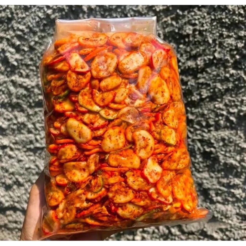 

KERUPUK SEBLAK 250gr / KERUPUK BAWANG DAUN JERUK