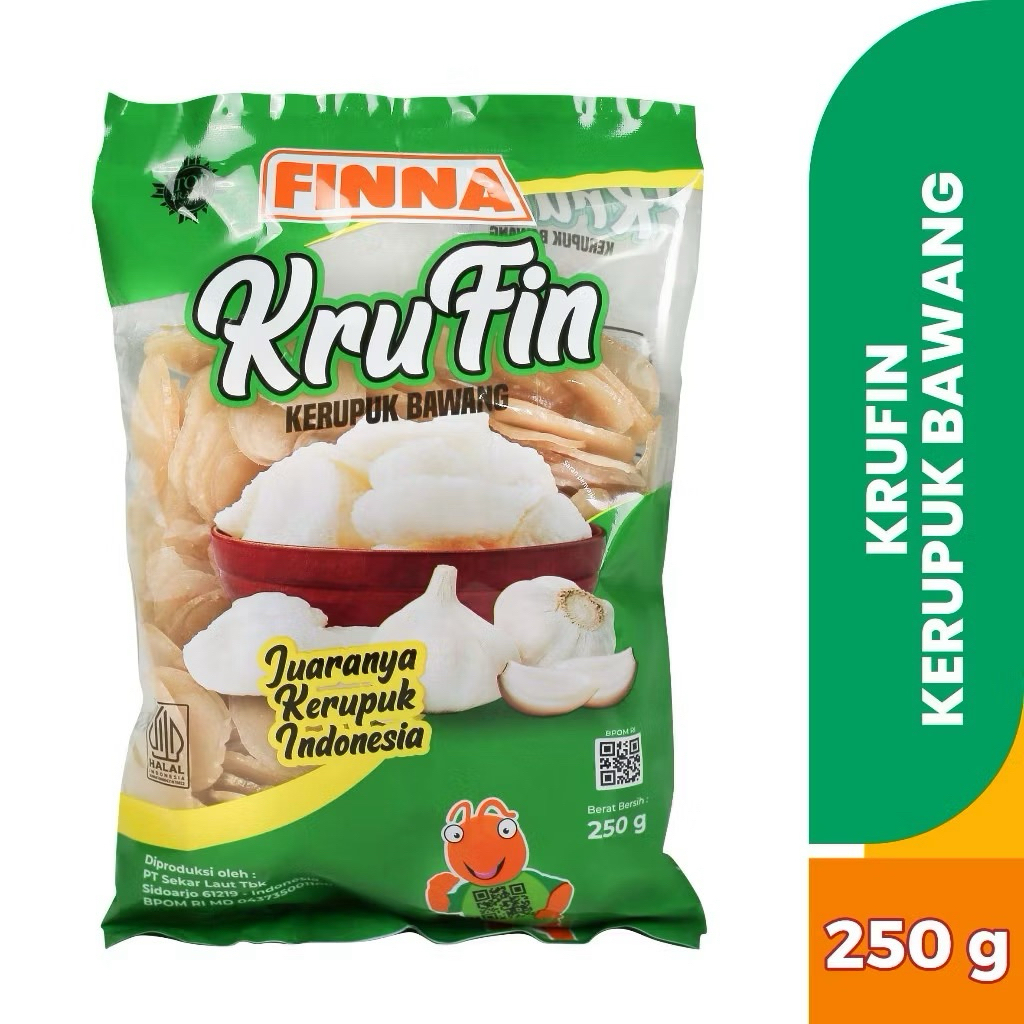 

KRUFIN Kerupuk bawang finna 250gr-kerupuk bawang finna mentah 250gr