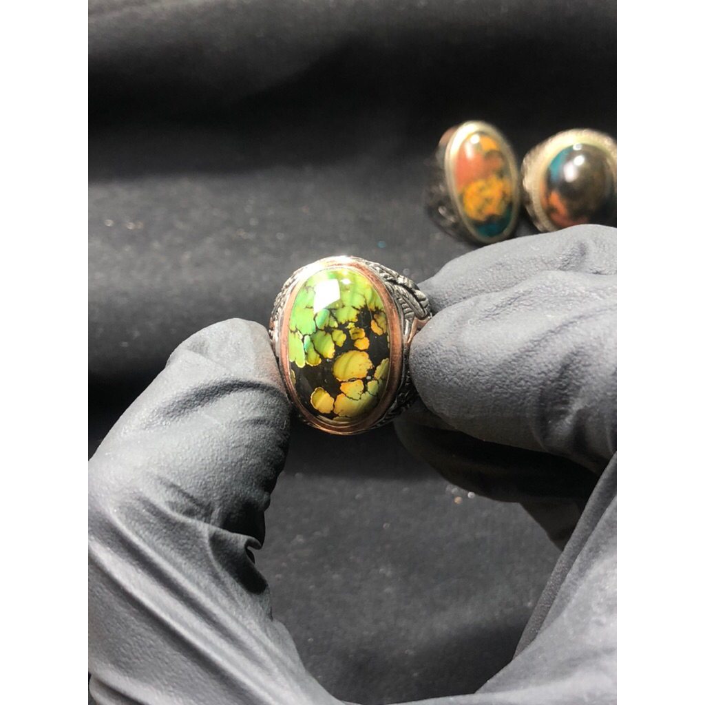 Batu Pirus Hubei Ring Perak