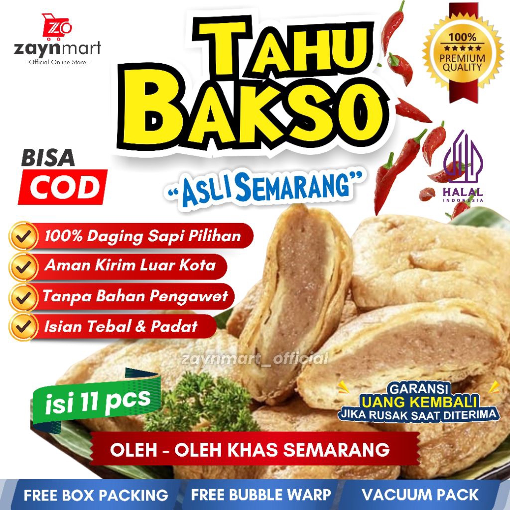 

Tahu Bakso Baxo Sapi Semarang ASLI Premium Besar Oleh-oleh Ungaran Semarang Tahu Bakso vacum