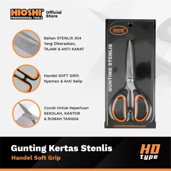 

Gunting Kertas Sedang 6″ / 16cm STAINLESS HIOSHI