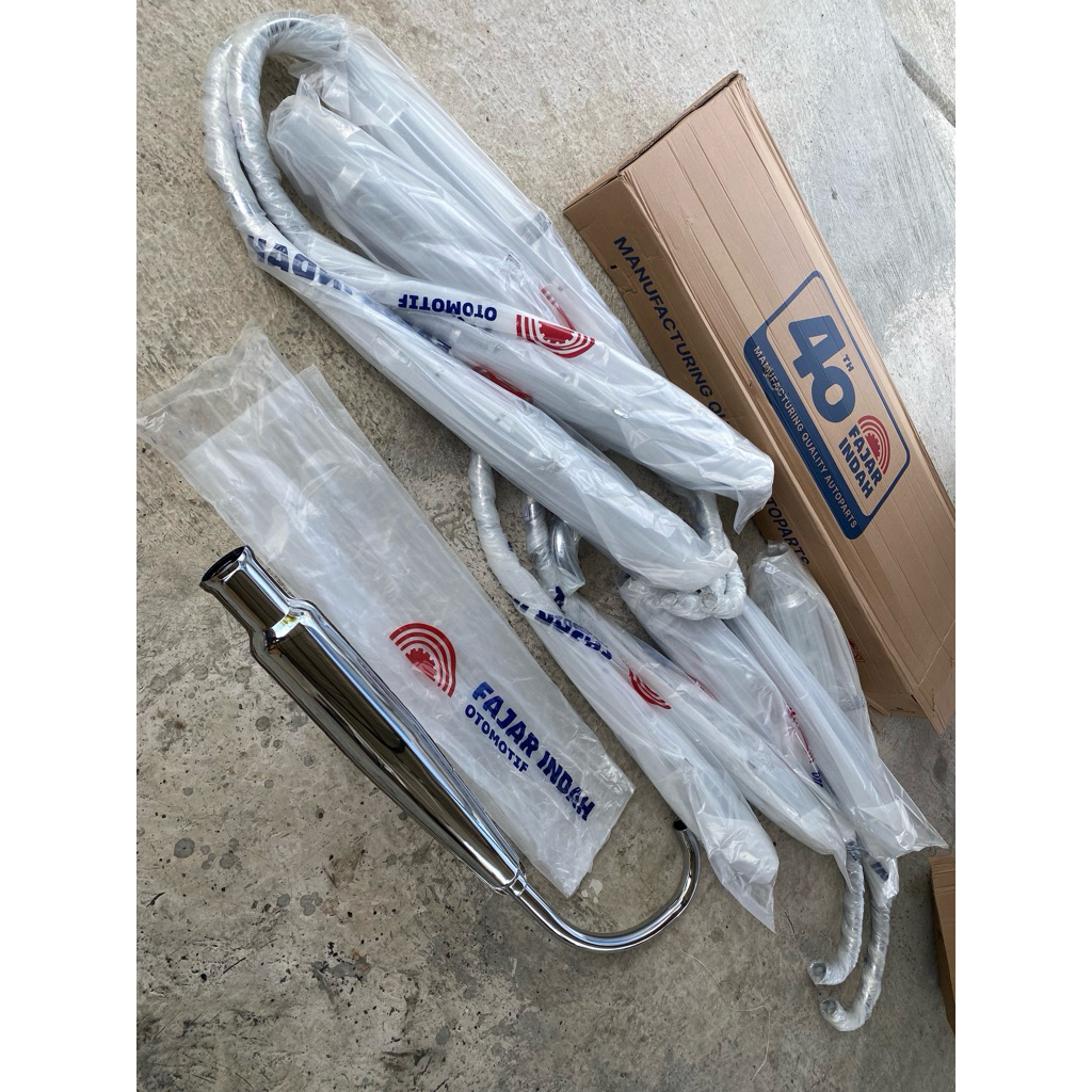 knalpot cb set klem dan breket