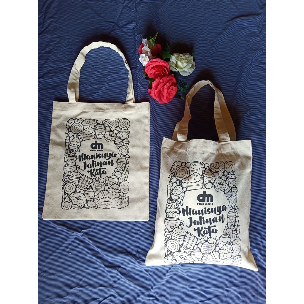 

Tas Souvenir / Goodie Bag / Totebag Blacu Custom 35x45 Free Sablon
