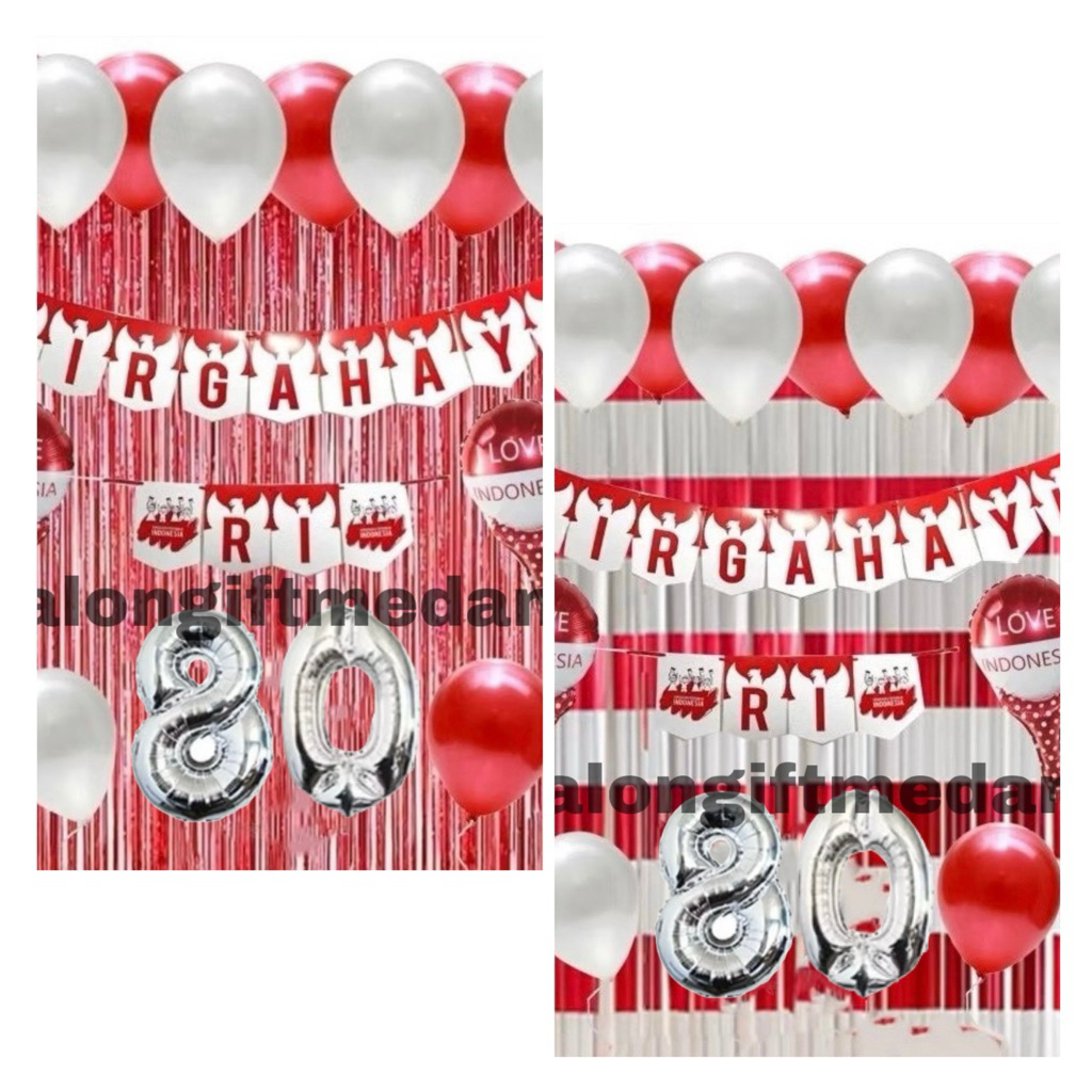 PAKET DEKOR 17 AGUSTUS MERAH PUTIH PENTUNGAN