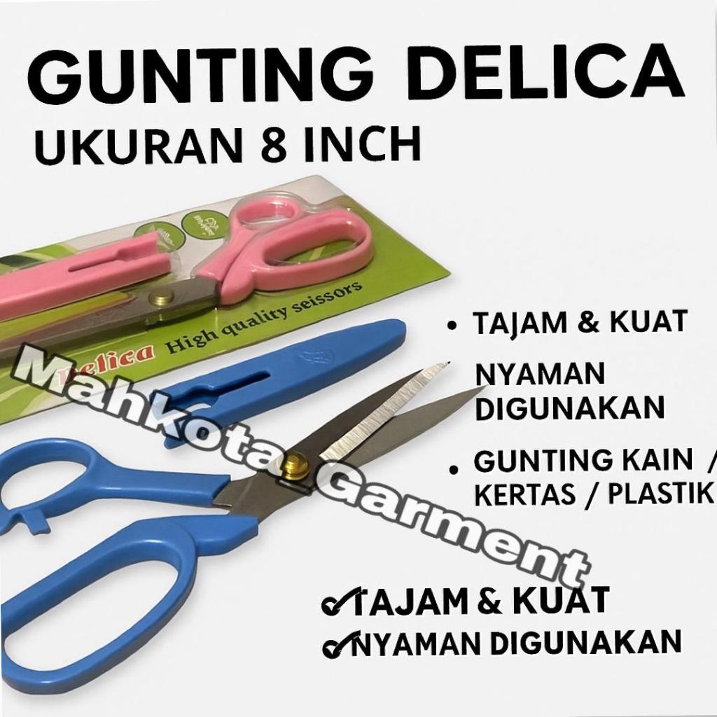 

Gunting Delica 8 Inch – Tajam, Kuat & Nyaman | Gunting Jahit / Kain / Kertas / Plastik