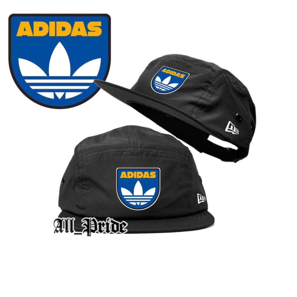 Topi 5 Panel Adi Das X New Era - Five Panel Snapback Hat Caps - Topi Lima Panel Casual Sport Vintage