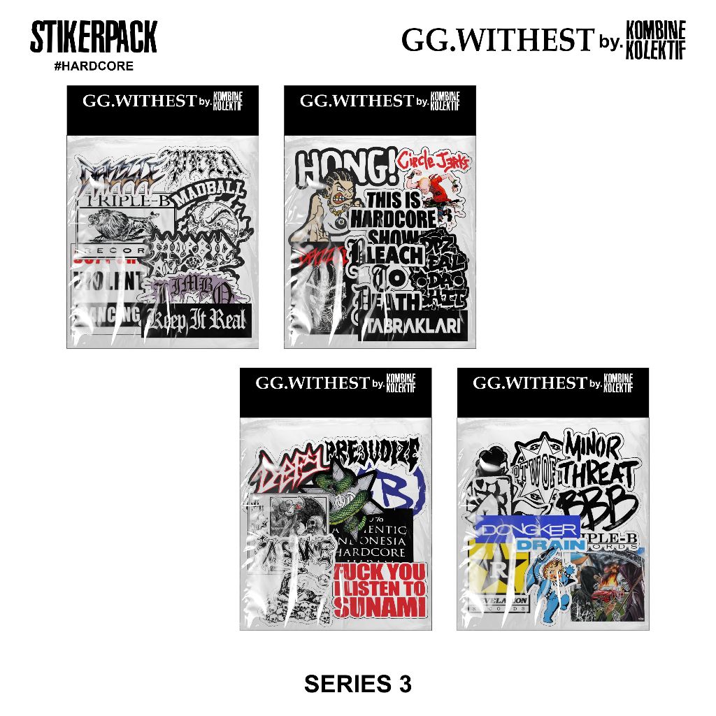 

Stikerpack Band Hardcore Series 3