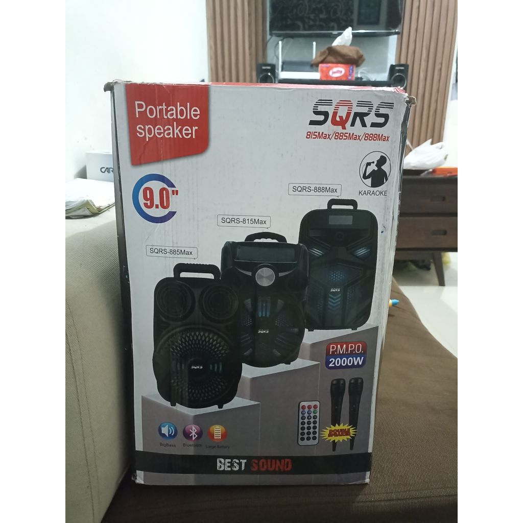 Speaker Bluetooth 9inch Bonus mic 2pcs