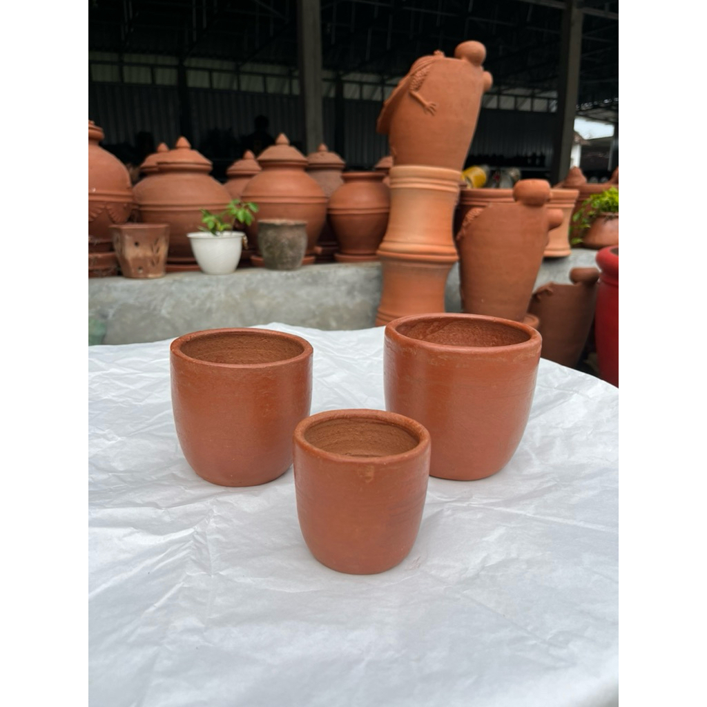 Gerabah Pot Mini Pot Kaktus Pot Terracotta Terakota Tanah Liat Vas Meja Mini