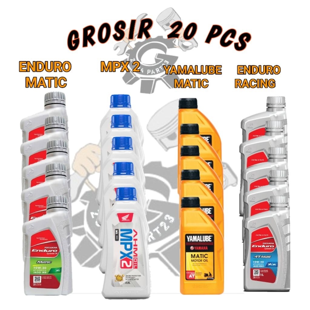 GROSIR ( 20 PCS MIX ) OLI ENDURO MATIC MPX2 YAMALUBE MATIC ENDURO RACING OLI PELUMAS MESIN MOTOR BES