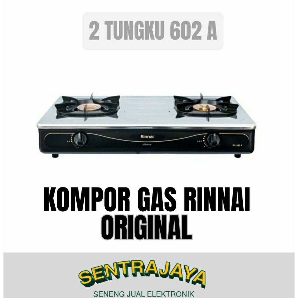 KOMPOR RINNAI 2 TUNGKU 602 A TUNGKU BESAR