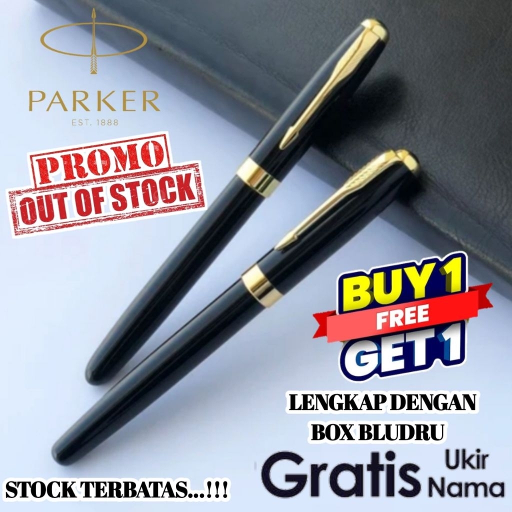 

PROMO...!!! Ballpoint Mewah Profesional Parker Couple Buy 1 Get 1 Free Gratis Grafir Nama Dan Box Exlusive