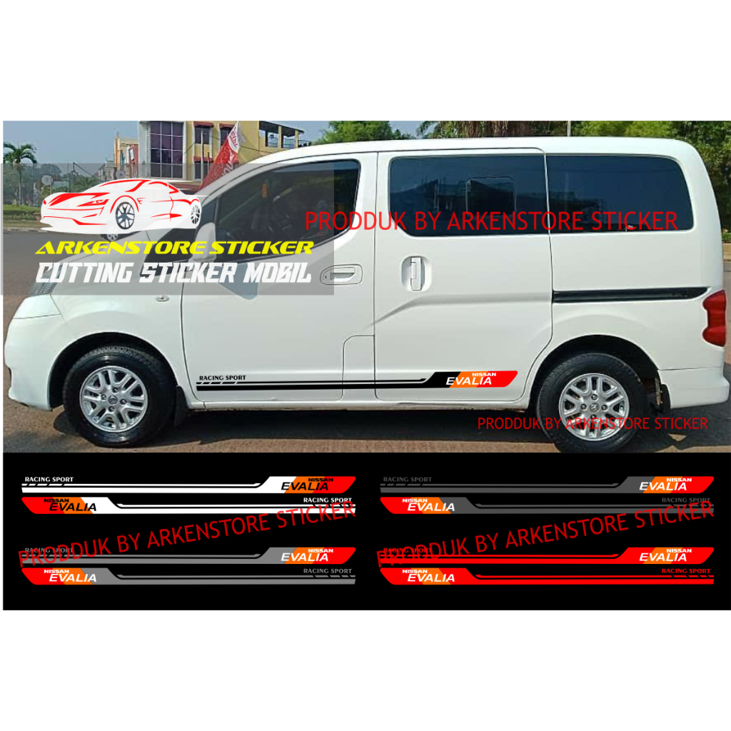 Stiker mobil nissan evalia cutting stiker sticker mobil evalia stiker terbaru