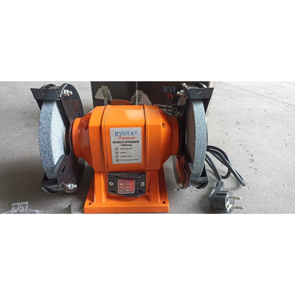 RYOTA Mesin Gerinda Duduk 6" Inch / Bench Grinder 6" Inch Body Kotak