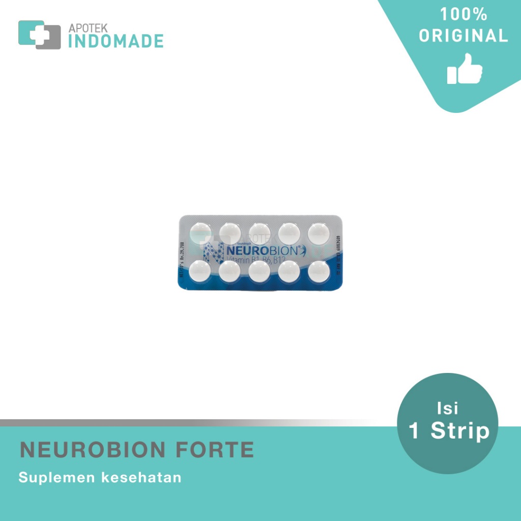Neurobion isi 10 Tablet Vitamin B Komplit Warna Putih Biru / Vitamin Neurotropik