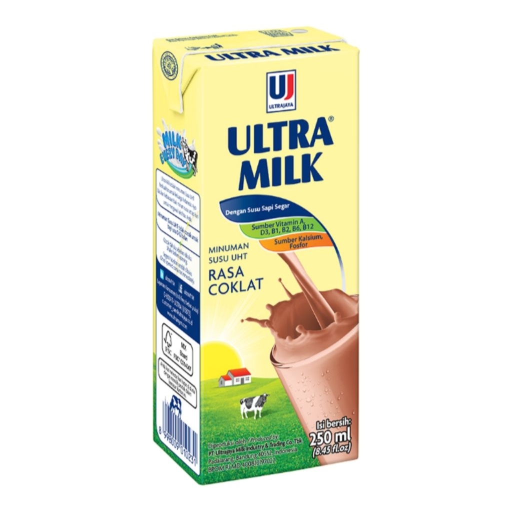 

Ultra Milk Susu UHT Cokelat Kotak 250 ml