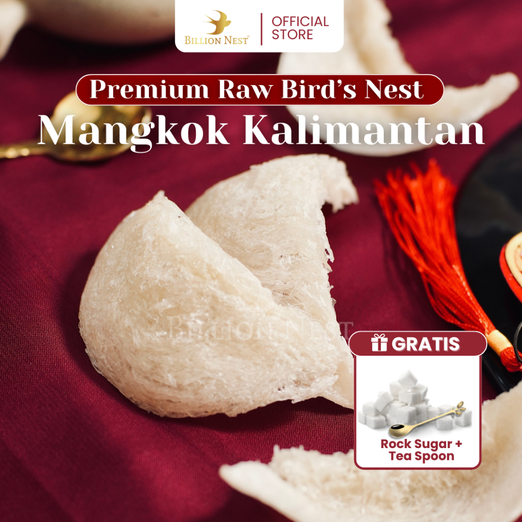 

Billion Nest - Sarang Burung Walet Mangkok Putih Premium Kalimantan - 500 GRAM