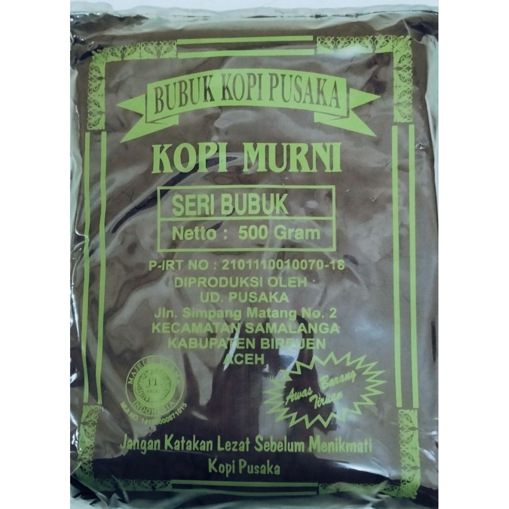 

Kopi Bubuk Halus Khas Aceh berbagai Merk 500 Gram