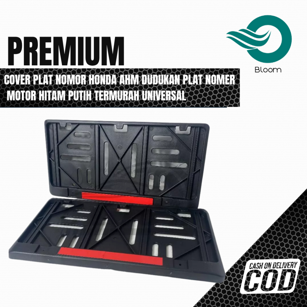 Cover Plat Nomor Motor Hitam Putih Termurah Universal / Cover Plat Nomor Motor Cover Plat Nomor Hond