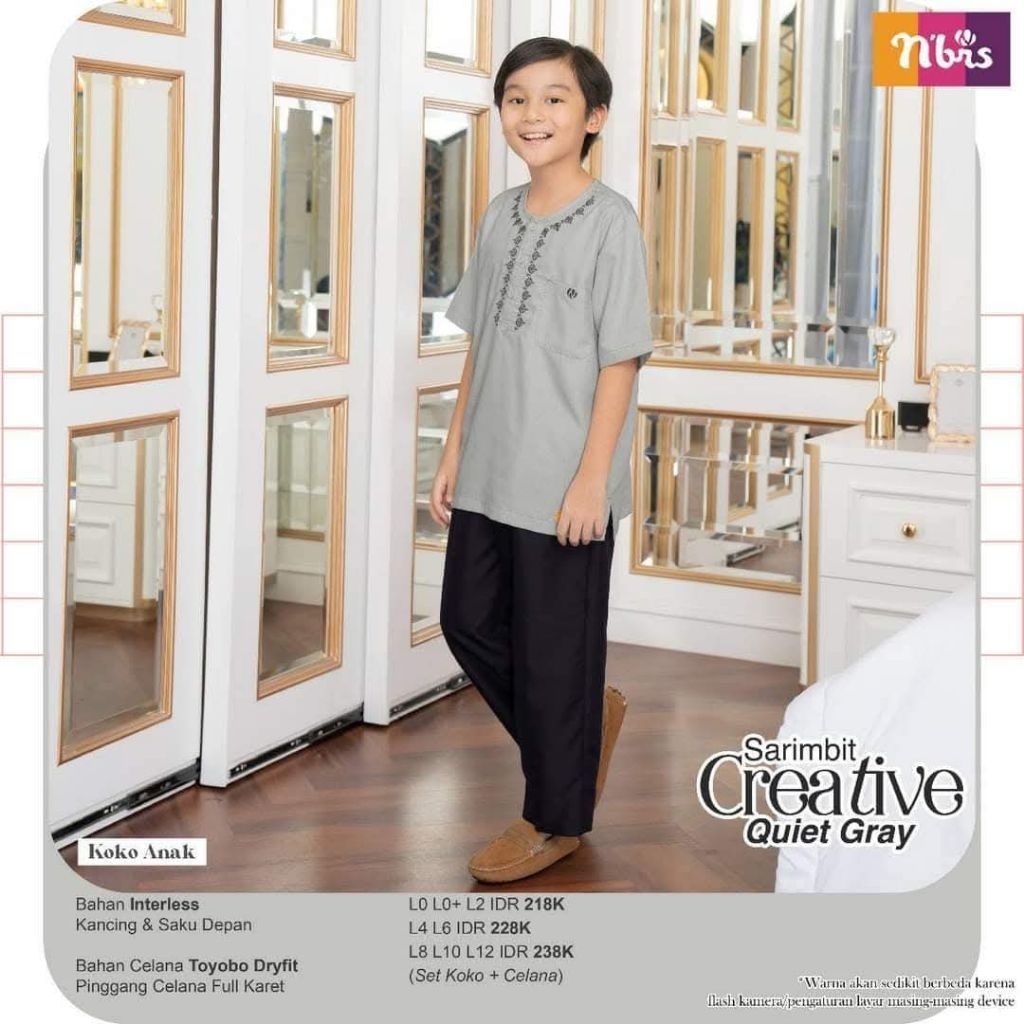 SALE 50% KOKO ANAK NIBRAS   CREATIVE QUIET GREY _koko anak nibras